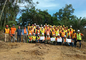 Volunteers clear site for new cemetery
