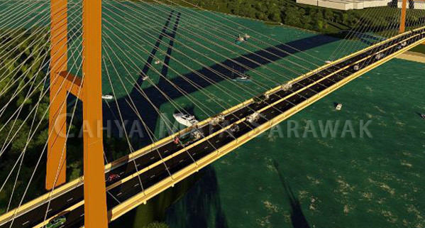 Artist Impression of the Bintulu Jepak Bridge