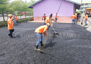 Laying of Premix