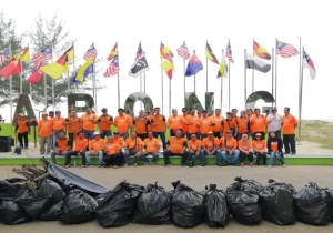 Keeping Tanjung Kembang Beach clean