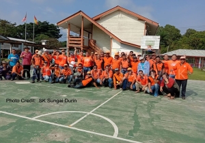 Minor maintenance at SK Sungai Durin, Sibu