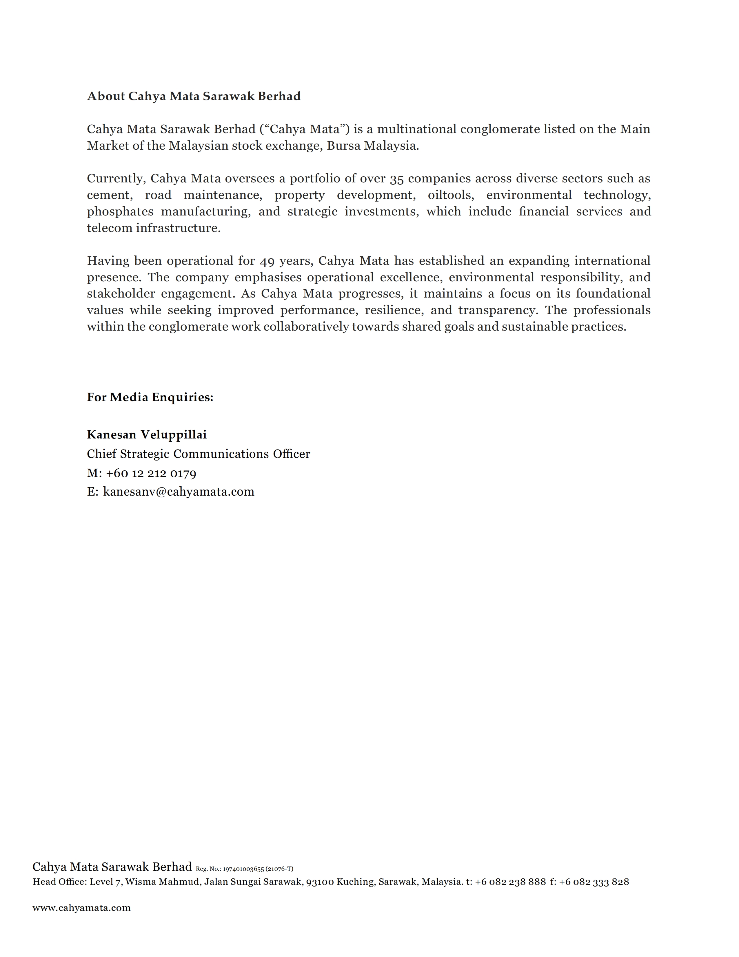 23-Nov20- Cahya Mata Sarawak-Cahya Mata Sarawak And Sinoma Industry Engineering Technical Contract Signing_Press_Release_English_Final_Version_004